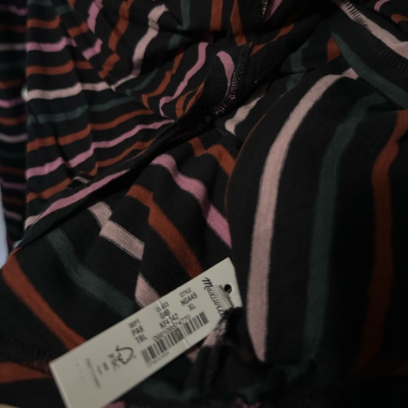 NWT! Madewell Whisper Cotton Rib-Crewneck Long-Sleeve Tee in Ryley Stripe XL - Picture 13 of 16